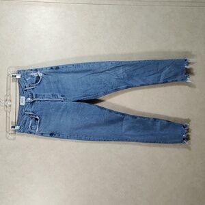 09138 Agolde Los Angeles distressed button front high rise jeans 26